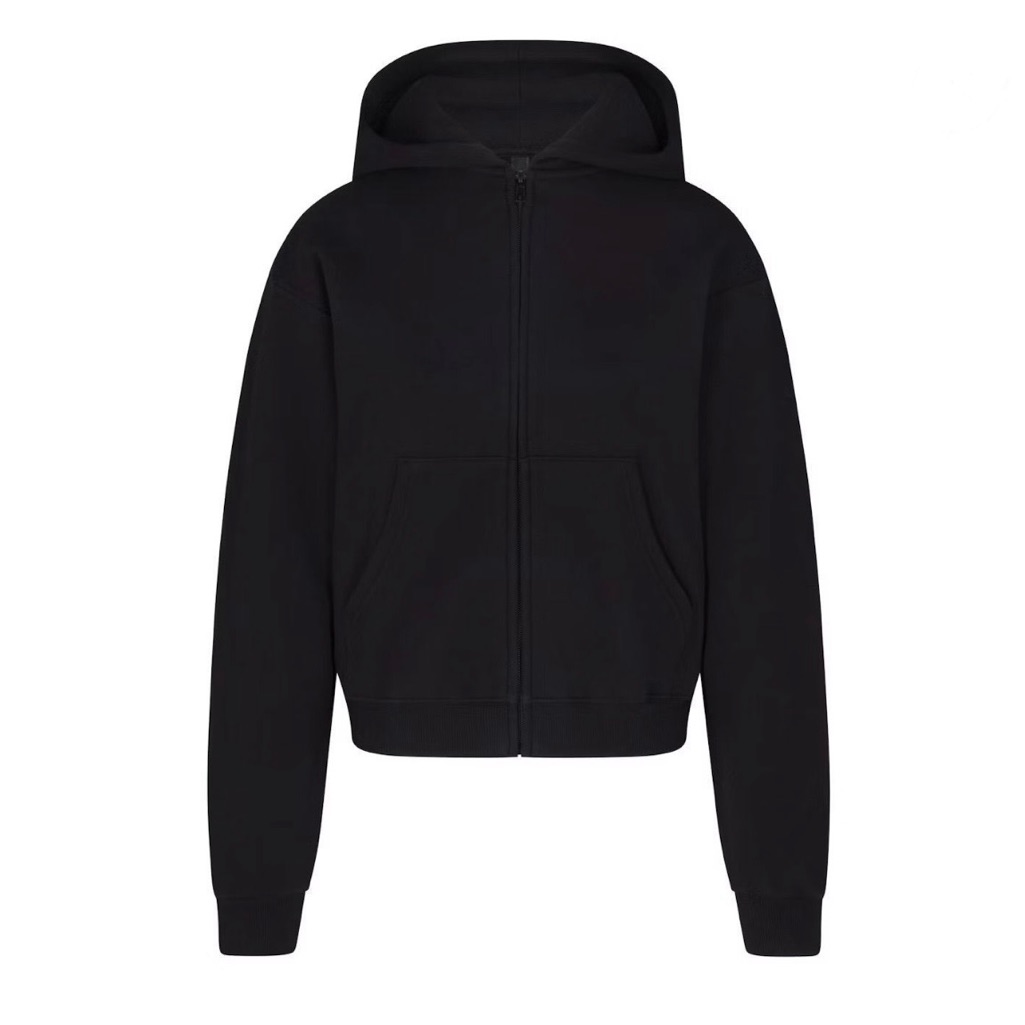 Skims Cotton Fleece Classic Zip Up Hoodie